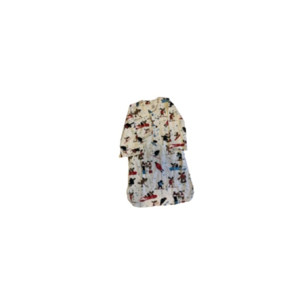 🆕 Hatley “Winter Sports” White Flannel Nightie - Women’s Size S/M